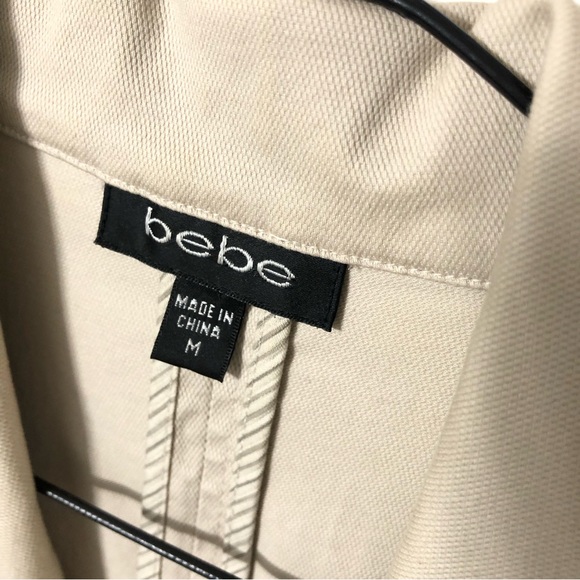 bebe Trench Coat Belted With Pockets Size Medium - Picture 9 of 10